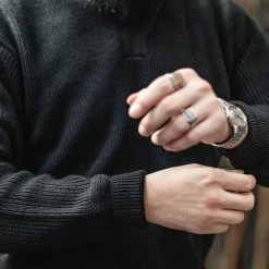 Bronson USAAF Type A-1 V-neck Mechanics Sweater - Black TOPS 17 Bronson USAAF Type A-1 V-neck Mechanics Sweater - Black TOPS