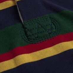 Non Stock Classic Fit Striped Jersey Rugby Shirt - Green Ivy Stripe TOPS 20 Non Stock Classic Fit Striped Jersey Rugby Shirt - Green Ivy Stripe TOPS