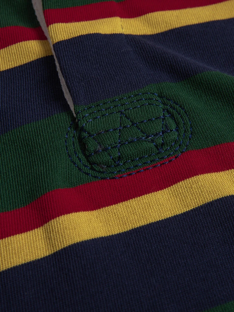 Non Stock Classic Fit Striped Jersey Rugby Shirt - Green Ivy Stripe TOPS 8 Non Stock Classic Fit Striped Jersey Rugby Shirt - Green Ivy Stripe TOPS