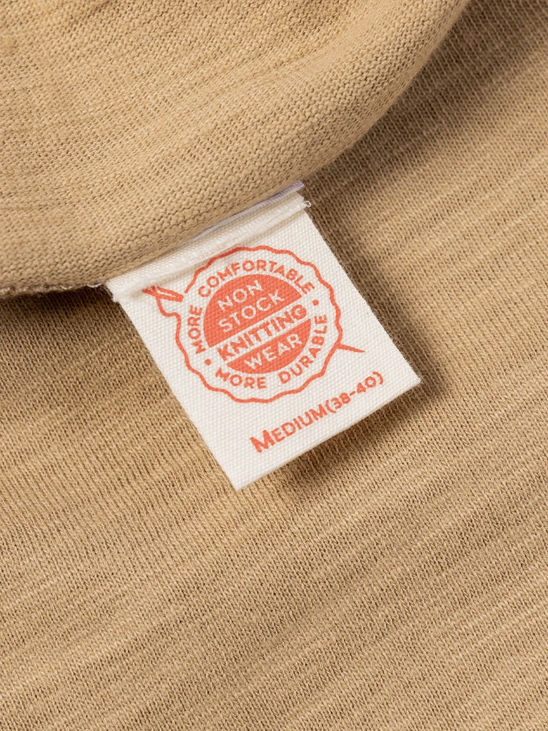 Non Stock TOPS 10.5 Oz US Cotton Tubular Gusset T-Shirt - Sand 18 Non Stock TOPS 10.5 Oz US Cotton Tubular Gusset T-Shirt - Sand