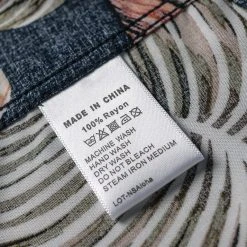 Non Stock Plants & Flowers Pattern Aloha Shirt - Navy