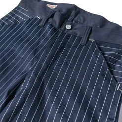 Bronson NEW ARRIVALS Lot 952 HBT Striped Mechanic Pants - Navy