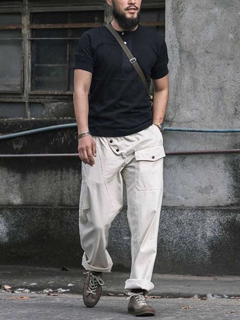 Bronson Vintage Short Sleeve Henley T-Shirt 16 Bronson Vintage Short Sleeve Henley T-Shirt