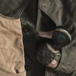 Bronson 1930s Heavyweight Canvas Game Pocket Hunting Vest - Olive