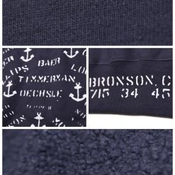Bronson 1940s USN Anchor & Name Print Training Sweatshirt