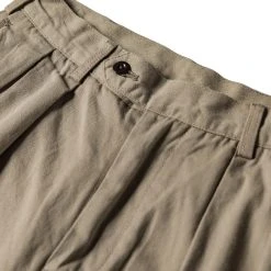 Non Stock BEST SELLERS Classic Straight Leg Double Pleated Shorts - Khaki