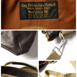 Non Stock ACCESSORIES USAAF Leather Flight Pilot Helmet Bag 19 Non Stock ACCESSORIES USAAF Leather Flight Pilot Helmet Bag