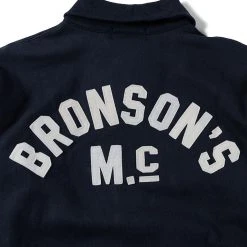 Bronson TOPS Motorcycle Turtle Zip Jersey Overweight Sweater - Black