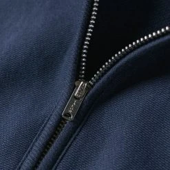 Non Stock 1950s USAFA Reverse Weave Half-Zip Sweatshirt - Navy