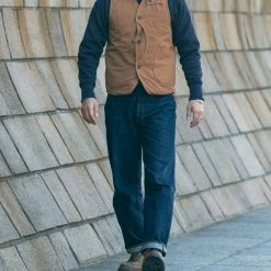 Bronson NEW ARRIVALS 1930s Heavyweight Canvas Game Pocket Hunting Vest - Khaki