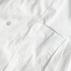 Bronson Back In Stock Classic Panama Open Collar Shirt - Ivory White