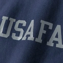 Non Stock 1950s USAFA Reverse Weave Half-Zip Sweatshirt - Navy