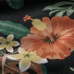 Non Stock Plants & Flowers Pattern Aloha Shirt - Black
