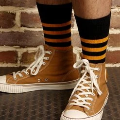 Non Stock BEST SELLERS Old School Prisoner Striped Cotton Socks