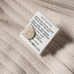 Bronson 11 Oz Vintage Ribbed Cotton Henley T-Shirt - Apricot