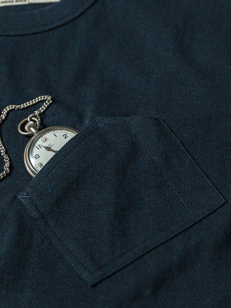 Bronson 1930s Slanted Pocket Tubular T-Shirt - Navy TOPS 11 Bronson 1930s Slanted Pocket Tubular T-Shirt - Navy TOPS