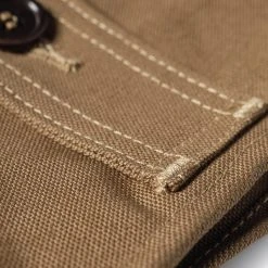 Bronson NEW ARRIVALS 1930s Heavyweight Canvas Game Pocket Hunting Vest - Khaki