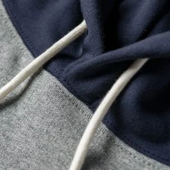 Non Stock 17.5 Oz Terry Cloth Two-Tone Hoodie - Gray/Navy NEW ARRIVALS