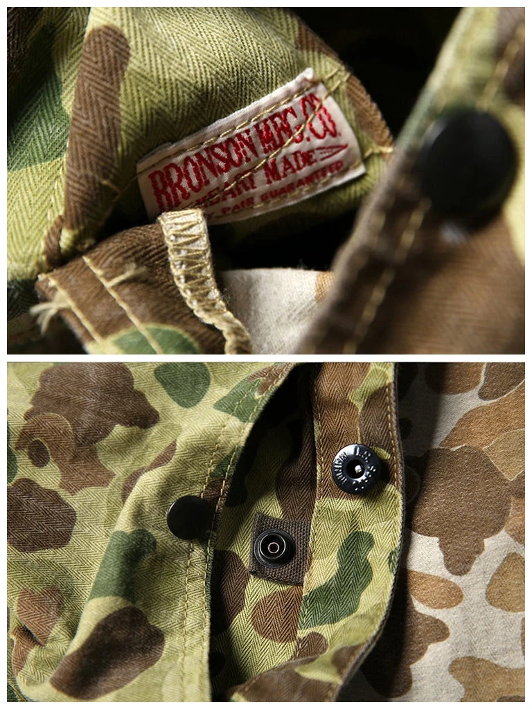 Bronson OUTERWEAR WWII USMC Type P-44 HBT Duck Hunter Camo Jacket 12 Bronson OUTERWEAR WWII USMC Type P-44 HBT Duck Hunter Camo Jacket