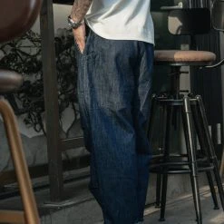 Non Stock NEW ARRIVALS Loose Climbers' Pants - Denim Blue