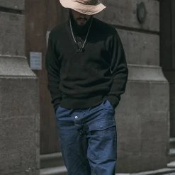 Bronson TOPS US Army High Neck Wool Sweater - Black