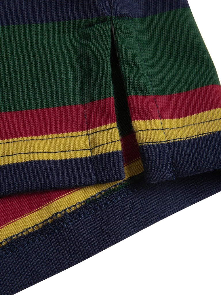 Non Stock Classic Fit Striped Jersey Rugby Shirt - Green Ivy Stripe TOPS 10 Non Stock Classic Fit Striped Jersey Rugby Shirt - Green Ivy Stripe TOPS