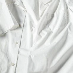 Bronson Back In Stock Classic Panama Open Collar Shirt - Ivory White