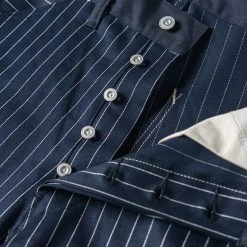 Bronson NEW ARRIVALS Lot 952 HBT Striped Mechanic Pants - Navy