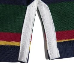 Non Stock Classic Fit Striped Jersey Rugby Shirt - Green Ivy Stripe TOPS 23 Non Stock Classic Fit Striped Jersey Rugby Shirt - Green Ivy Stripe TOPS