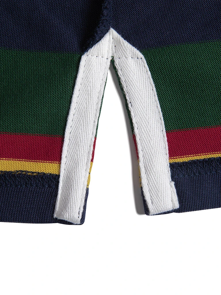 Non Stock Classic Fit Striped Jersey Rugby Shirt - Green Ivy Stripe TOPS 11 Non Stock Classic Fit Striped Jersey Rugby Shirt - Green Ivy Stripe TOPS