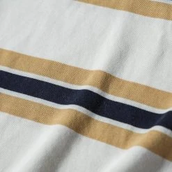 Non Stock 9.8 Oz IVY Style Striped T-Shirt - Maize/Blue TOPS