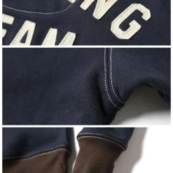 Bronson 1920s Drinking Team Motorcycle Racing Sweatshirt - Navy