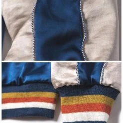 Non Stock 1950s Reversible Acetate Souvenir Jacket - Dragon Tiger Falcon OUTERWEAR