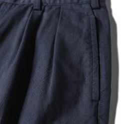 Non Stock Classic Straight Leg Double Pleated Shorts - Navy BOTTOMS