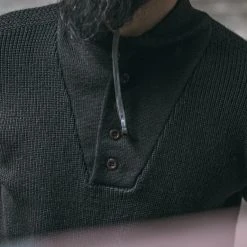 Bronson TOPS US Army High Neck Wool Sweater - Black