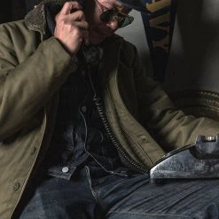 Bronson 1940s USN 3rd Type N-1 Woolen Deck Jacket - Olive Stencil OUTERWEAR