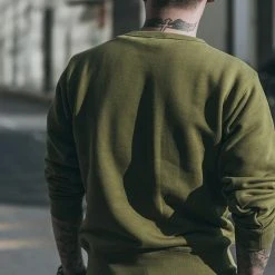 Non Stock Flying Tigers Military Print Sweatshirt - Olive 17 Non Stock Flying Tigers Military Print Sweatshirt - Olive