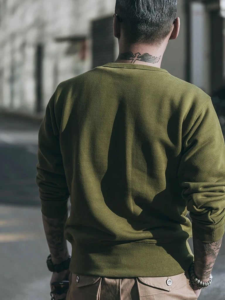 Non Stock Flying Tigers Military Print Sweatshirt - Olive 4 Non Stock Flying Tigers Military Print Sweatshirt - Olive