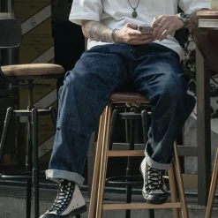 Non Stock NEW ARRIVALS Loose Climbers' Pants - Denim Blue