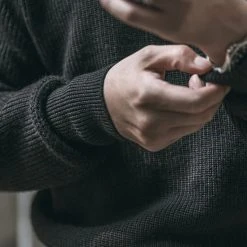 Bronson TOPS US Army High Neck Wool Sweater - Black