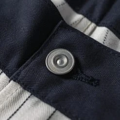 Bronson NEW ARRIVALS Lot 952 HBT Striped Mechanic Pants - White