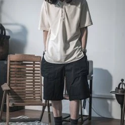 Non Stock NEW ARRIVALS 8.5 Oz Cotton Ripstop Cargo Shorts - Black