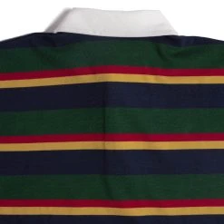 Non Stock Classic Fit Striped Jersey Rugby Shirt - Green Ivy Stripe TOPS 24 Non Stock Classic Fit Striped Jersey Rugby Shirt - Green Ivy Stripe TOPS