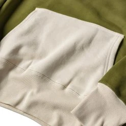 Non Stock NEW ARRIVALS 17.5 Oz Terry Cloth Two-Tone Hoodie - Olive/Apricot