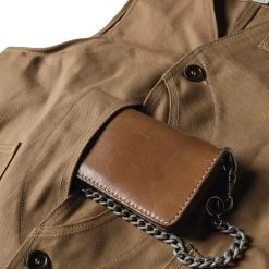 Bronson NEW ARRIVALS 1930s Heavyweight Canvas Game Pocket Hunting Vest - Khaki