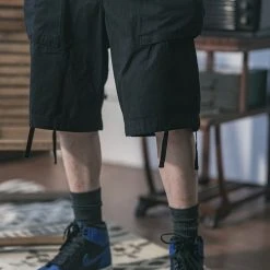 Non Stock NEW ARRIVALS 8.5 Oz Cotton Ripstop Cargo Shorts - Black
