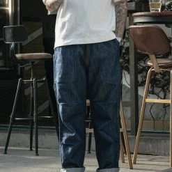 Non Stock NEW ARRIVALS Loose Climbers' Pants - Denim Blue