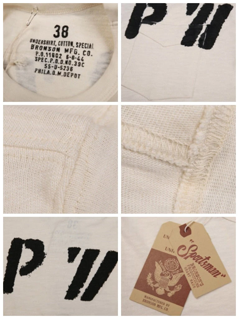 Bronson TOPS WWII US Army PW Pocket T-Shirt 16 Bronson TOPS WWII US Army PW Pocket T-Shirt