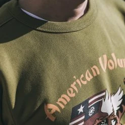 Non Stock Flying Tigers Military Print Sweatshirt - Olive 19 Non Stock Flying Tigers Military Print Sweatshirt - Olive