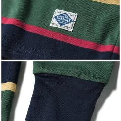 Non Stock TOPS 10 Oz Striped Long Sleeve Crewneck T-Shirt